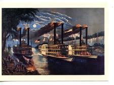 Steamships Race on Mississippi