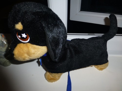 Musical walking dog toy with - walking,