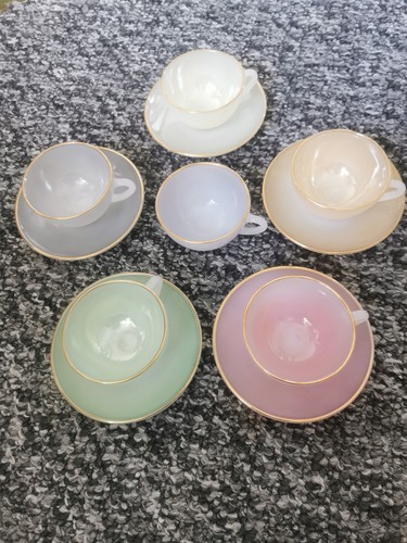 Arcopal vintage pastel cups - arcopal,