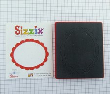 CLEARANCE Sizzix Original Red Die – Frame, Scallop Oval Used Free P & P