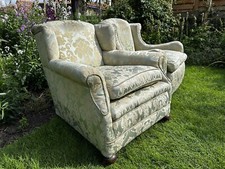 Two Antique Green Floral