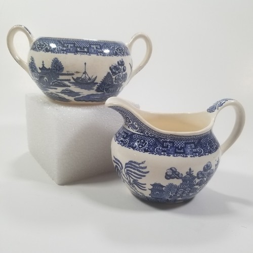 Vintage blue willow creamer - vintage,