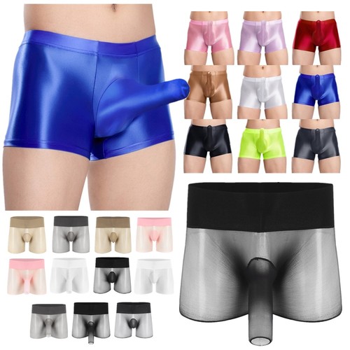 Mens shiny see through - uk,