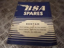 BSA Bantam Original Parts Spares Book 1957 Issue 