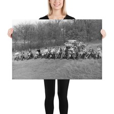 Vintage Photo "Gals on Bike