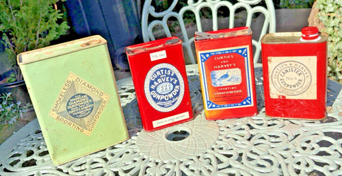 Collection gunpowder tins - gunpowder,