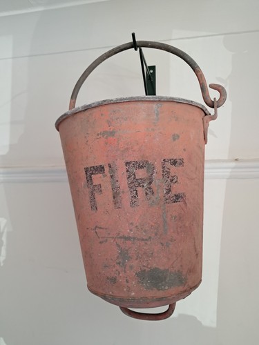 Antique red galvanised fire