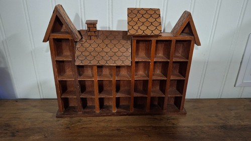 Vintage wooden thimble display - wooden,
