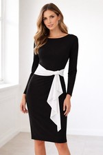 Joseph Ribkoff Black White Tie