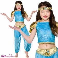 Kids Jasmine Arabian Princess Aladdin Book Day Fancy Dress Costume 5-10 Years