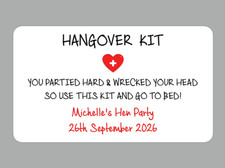 Fun hangover kit stickers - kit,