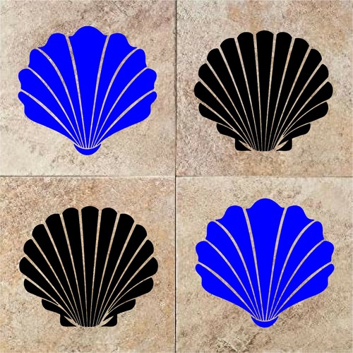 Sea shell tile - tile, transfers