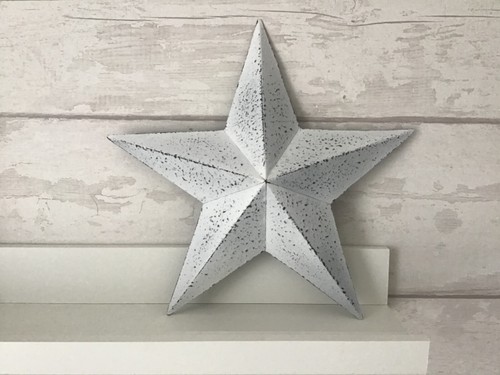 White wash rustic tin metal - white,