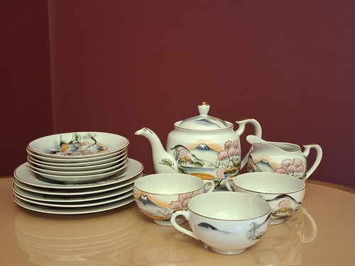 Vintage japanese kutani geisha - vintage,