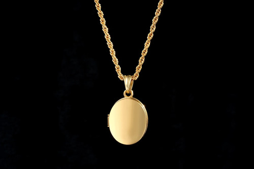 Women 9ct gold locket necklace - locket,