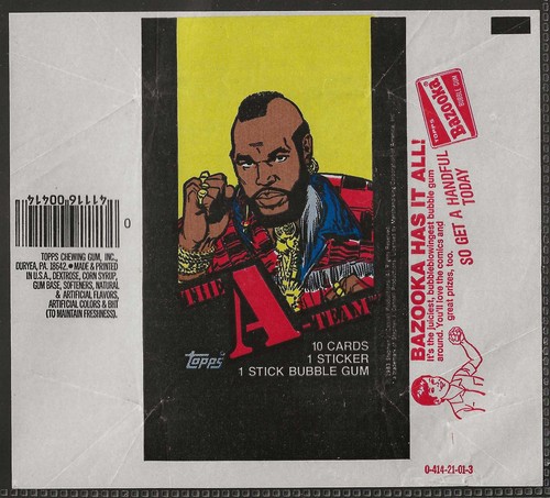 Topps bubble gum wrapper - topps, the