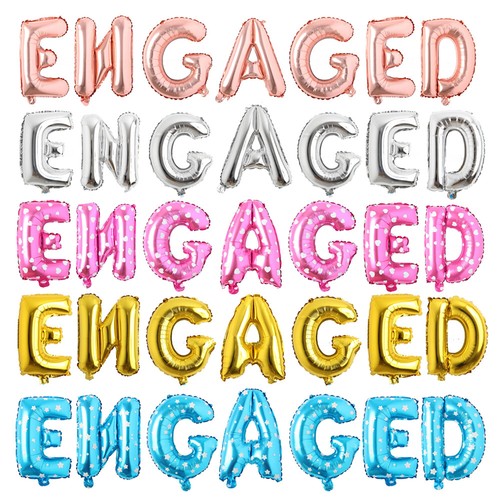 Engaged balloons banner - engaged,