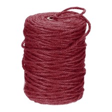 Natural Jute Twine String 328ft x 3mm Long Strong Ribbon Twine Rope Wine Red