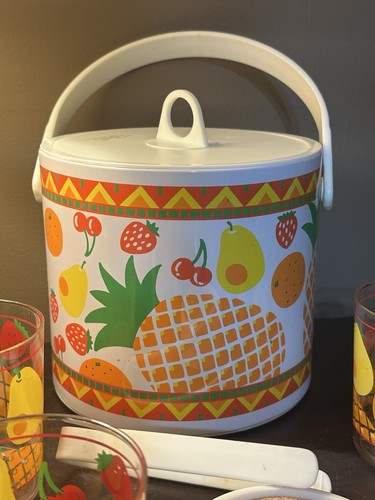 1990s ice bucket set - set, tongs