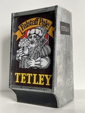 Tetley Falstaff Pale Bar Topper Pump Font Breweriana.