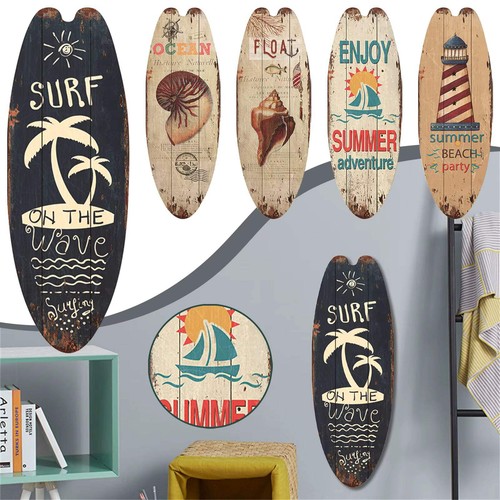 Wooden surfboard wall sign - surfboard,