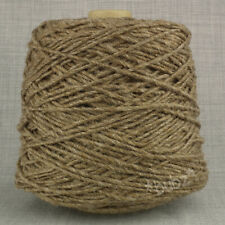 CHUNKY PURE SHETLAND WOOL OATMEAL 500g CONE 10 BALLS KNITTING WEAVING YARN BROWN