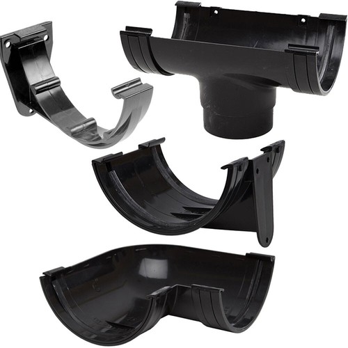 Polypipe half round black - polypipe,