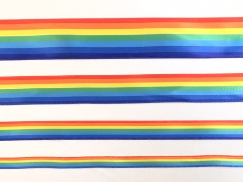 Rainbow striped ribbon - ribbon, 4