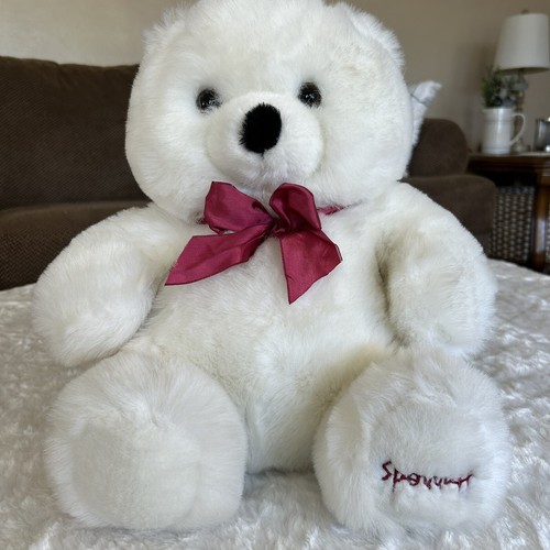 Vtg harrods white teddy - white, bear