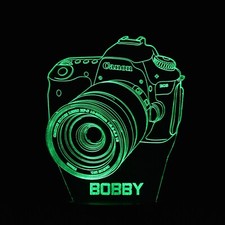 Camera Night Light | Personalised 3D Camera Light | DSL | Canon Camera | EOS