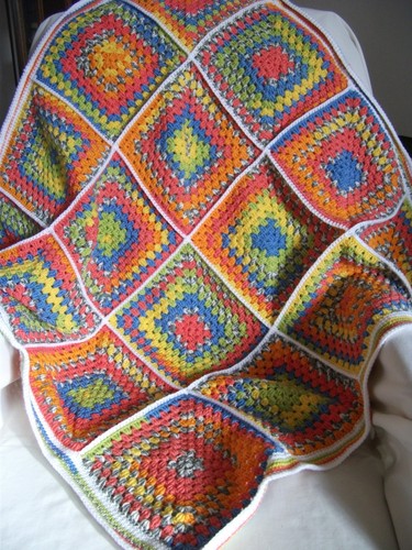 Hand crocheted throw - ,
