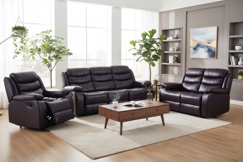 Roma brown leather recliner - brown,