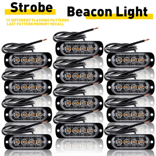 12x 4led 24v amber - 12x,