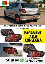 ⭐FARI POSTERIORE LED NERO ADATTO PER PEUGEOT 206⭐