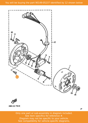 Yamaha screw 90149 05237 oem - yamaha, screw,