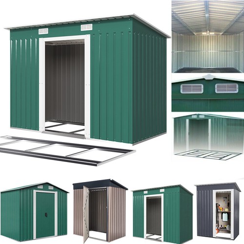 Large metal garden shed 4 - metal, 8
