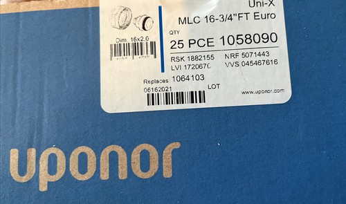 Uponor uni mlc 4 ft - uni-x, 16-