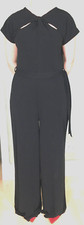 F&F jumpsuit black size 12 long with belt, lightweight summer wear.