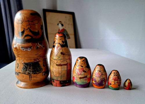 Rare set six antique - rare,