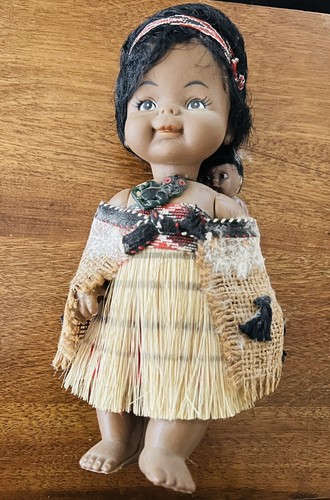 Vintage maori doll with - doll, baby