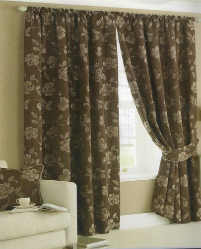 Curtains chocolate brown gold - chocolate,