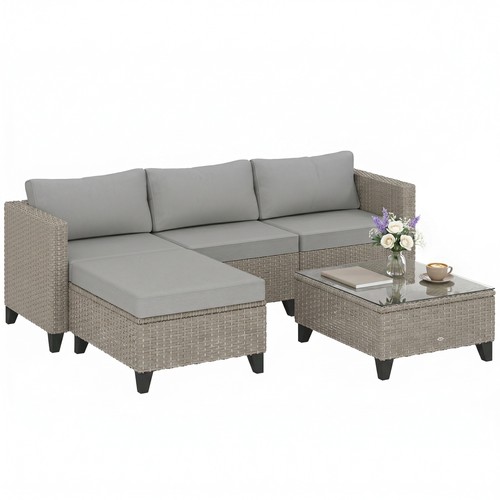 Outsunny pcs rattan - rattan, garden