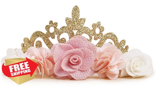 Mealah pink floral crown baby - mealah,