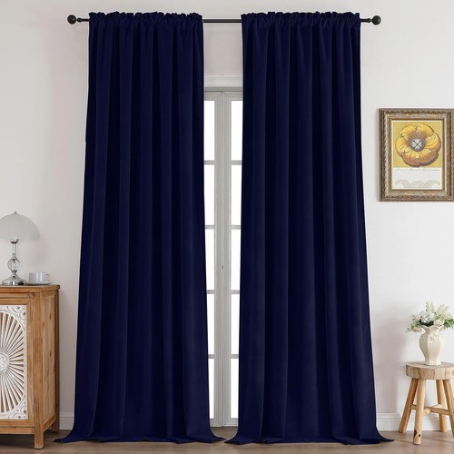 Royal blue velvet curtains - velvet,