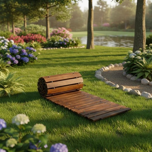 Wooden garden walkway - wooden,