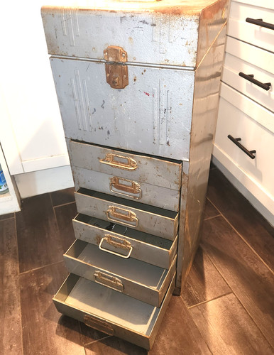 Vintage drawer metal - 6-drawer,