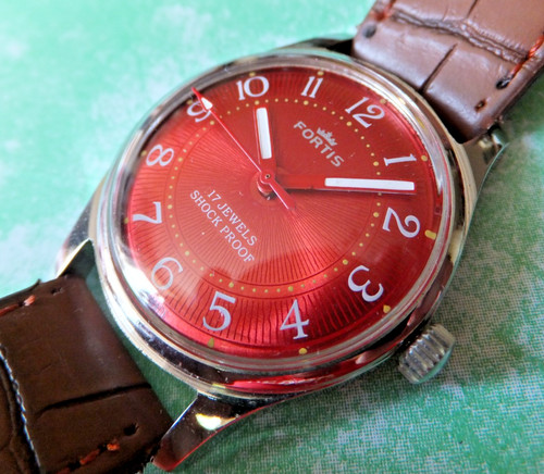 Red dial fortis jewel - dial, 17