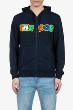 VR46 Valentino Rossi Monster Energy Racing Full Zip Sweatshirt Hoody Navy Unisex