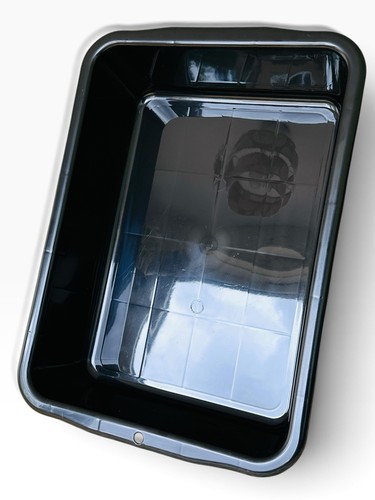 Large black plastic tote - large,