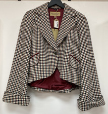 Paul Costelloe Wool silk angora Blend Button Jacket Blazer UK 10 New with tags